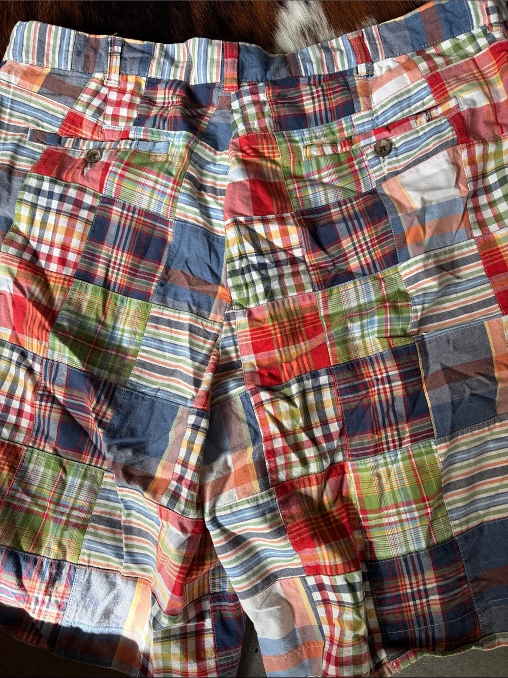 J. Crew Men's Multi-Color Patchwork Madras Shorts